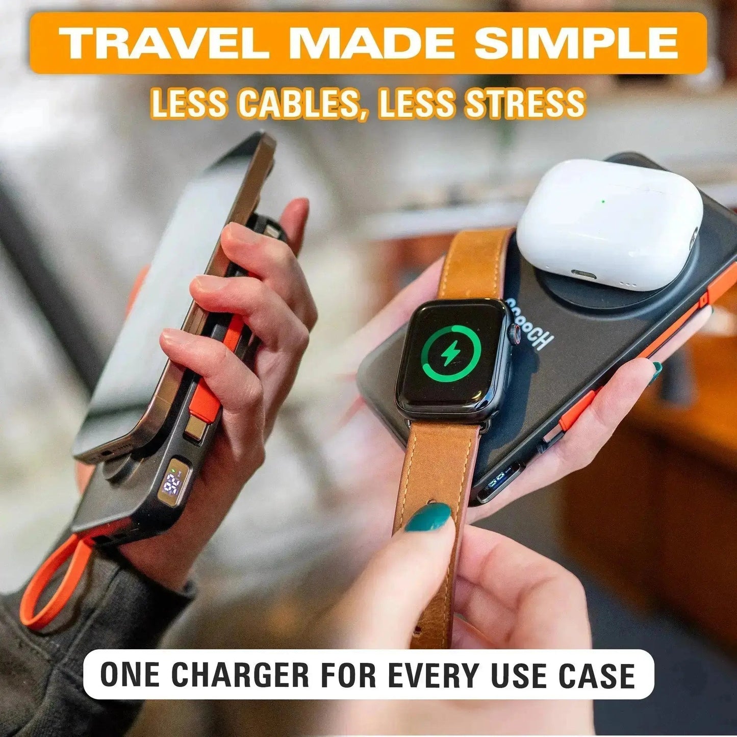 Scooch JuiceBank Pro for MagSafe - 10,000 mAh 5-in-1 MagSafe Power Bank (USAC Logo Print)